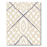 Beige Navy Geometric Trellis Area Rug