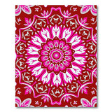 Traditional Persian Pink Vibrant Pink Mandala Area Rug