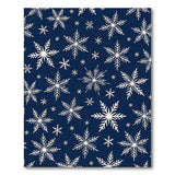 Blue and Teal Navy Snowflake Pattern Area Rug