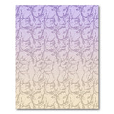 Purple Ombre Floral Vine Area Rug