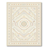 Cream Beige Persian Medallion Area Rug