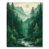 Serene Forest Valley River Area Rug