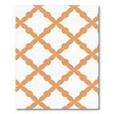 Orange Scalloped Trellis Area Rug