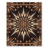 Golden Sunburst Tribal Area Rug