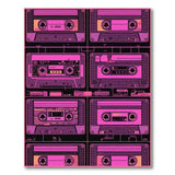 Pink Retro Cassette Mixtape Area Rug