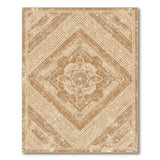 Distressed Brown Medallion Area Rug