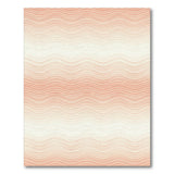 Peach Wavy Abstract Area Rug