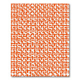 Bold Orange Geometric Abstract Orange Area Rug