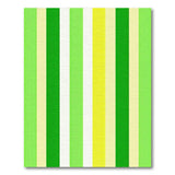 Vibrant Green Yellow Striped Area Rug