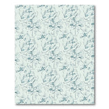 Teal Abstract Floral Line Art Area Rug