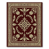 Ornate Burgundy Persian Medallion Area Rug