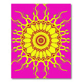 Vibrant Pink Mandala Sunflower Area Rug
