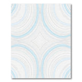 Blue Concentric Circles Geometric Area Rug