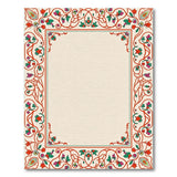 Ornate Red Floral Border Persian Area Rug