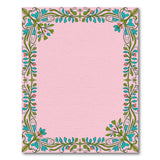 Blush Pink Floral Vine Border Area Rug