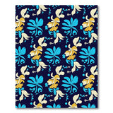 Navy Teal Gold Floral Vintage Area Rug