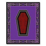 Purple Gothic Coffin Damask Area Rug