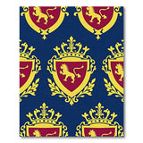 Golden Lion Heraldic Shield Navy Area Rug