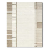 Beige Vertical Stripe Geometric Beige and Neutral Area Rug