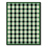 Green Black Plaid Checkered Farmhouse Rug