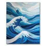 Teal Ocean Waves Abstract Abstract Area Area Rug