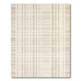 Beige and Neutral Neutral Beige Plaid Area Rug