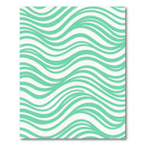 Mint Green Wavy Wave Area Rug
