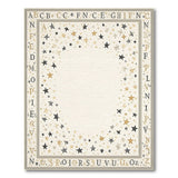 Starry Alphabet Border Area Rug
