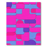 Vibrant Pink Purple Blue Geometric Modern Rug