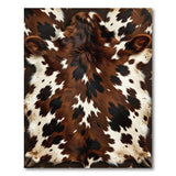 ODIKA Washable Faux Cowhide Area Rug - Low Pile Non-Slip Rustic Decor Rug