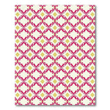 Ornate Pink Gold Geometric Lattice Rug