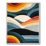 Sunset Wave Layers Geometric Area Rug