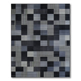 Grey Modern Geometric Grey Patchwork Area Rug