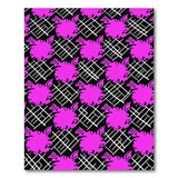 Hot Pink Abstract Grid Area Rug
