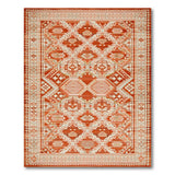 Orange Southwestern Terracotta Geometric Southwestern Area Rug