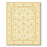 Gold and Silver Cream Gold Floral Persian Area Rug