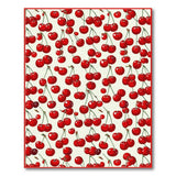 Red Red Cherry Fruit Pattern Area Rug