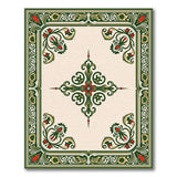 Multi-color and Patterns Ornate Floral Border Area Rug