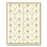 Elegant Cream Floral Motif Area Rug