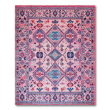 Traditional Persian Vibrant Pink Persian Geometric Area Rug