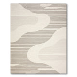 Abstract Area Wavy Grey Abstract Area Rug