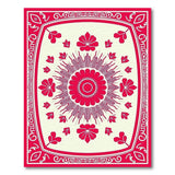 Red Floral Medallion Oriental Area Rug