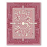 Pink Labyrinth Maze Area Rug
