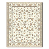 Ivory Gold Floral Vintage Area Rug