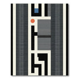 Bold Geometric Black White Striped Area Rug