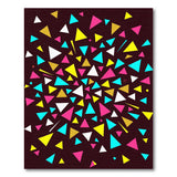 Vibrant Multi-Color Geometric Triangle Area Rug