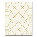 Gold Geometric Diamond Trellis Area Rug