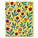 Sunny Yellow Purple Floral Area Rug