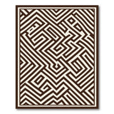 Maze-Like Geometric Area Rug