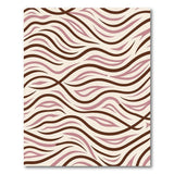Wavy Abstract Stripe Area Rug in Brown Tan